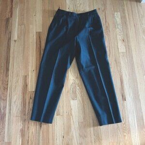 VTG Y2K Worthington Wool Trousers Womens 14 Green Classic Academia Office Lined